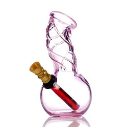 Agung Twister Pink Cute Glass Bong 11cm -Glass Smoke Store A1119P twister pink1