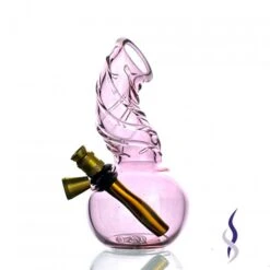 Agung Twister Pink Cute Glass Bong 11cm