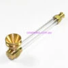 Agung 1610 Brass See Through Metal Acrylic Large Pipe 10cm -Glass Smoke Store A1610 large brass seethrough pipe