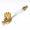 Spike See Through Brass Metal Acrylic Dry Pipe Medium Agung -Glass Smoke Store A1612 spike seethrough medium
