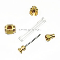 Spike See Through Brass Metal Acrylic Dry Pipe Medium Agung -Glass Smoke Store A1612 spike seethrough medium detail