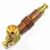Deleted Agung Rosewood Brass Spike Pipe -Glass Smoke Store A1615 wood pipe