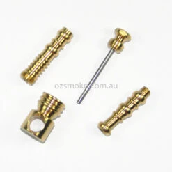 Agung 1641 Ornate Brass Spike Metal Dry Pipe 9cm -Glass Smoke Store A1641 Ornate Spike detail