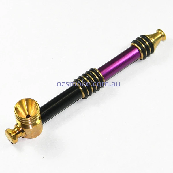 Agung 1646 COLOUR O_RING SPIKE Metal Dry PIPE 12cm 3 Agung 1646 COLOUR O_RING SPIKE Metal Dry PIPE 12cm