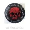 Click Clack Metal Round Tin Skull 5cm -Glass Smoke Store A2480E