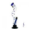 Agung Curve Blue Bong 33cm -Glass Smoke Store A7103 agung blue dots bong 1