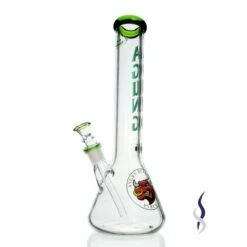 Agung Angry Bull 5mm Thick Beaker Slider Bong Green 35cm