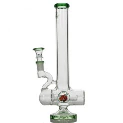 Agung Percolator Inline Full Glass Bong 28cm Green