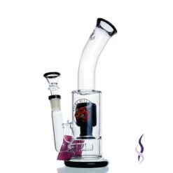 Agung Percolator Full Glass Bong Black 23cm