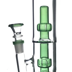 Agung Percolator Full Glass Bong 42cm Green -Glass Smoke Store A7134green3
