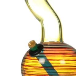 Agung Gold Fume Curve Color Glass Bong 36cm -Glass Smoke Store A7240 gold fume agung2