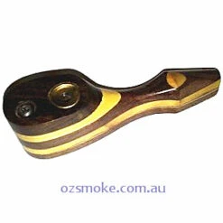 Agung 9045 Swing Lid Wooden Pipe 9cm -Glass Smoke Store A9045