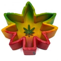 Rasta Hemp Leaf Resin Ashtray
