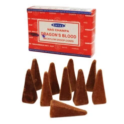 Satya Nag Champa Dragon Blood Backflow DHOOP Incense 10 Cones
