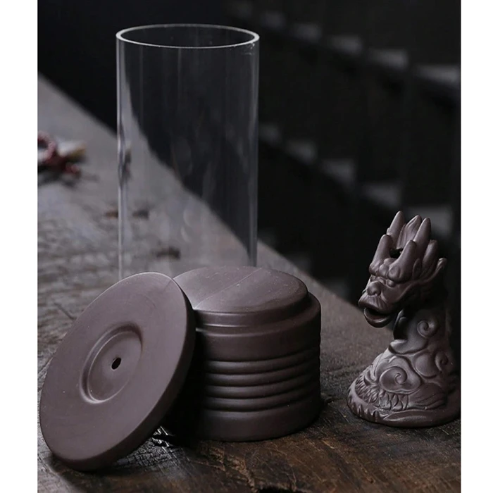 Clay Chinese Dragon Decor Backflow Incense Burner 6 Clay Chinese Dragon Decor Backflow Incense Burner - Image 4