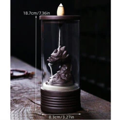 Clay Chinese Dragon Decor Backflow Incense Burner 11 Clay Chinese Dragon Decor Backflow Incense Burner -Glass Smoke Store Clay Chinese Dragon Decor Backflow Incense Burner size