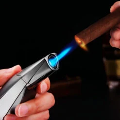 Jobon Superior Strong Single Jet Flame Metal Blow Lighter Blue -Glass Smoke Store GLA23 jobon superior strong jet lighter flame 2