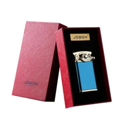 Jobon Jet Lighter Classic Windproof GLA33 Blue -Glass Smoke Store GLA33 jobon classic gift jet lighter inbox 2