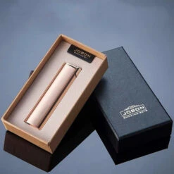 JOBON Windproof Hidden Flame Jet Lighter Silver -Glass Smoke Store Gla17 jobon wind proof eletronical ignition refillable gas lighter gift box 1