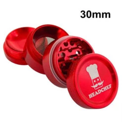 Headchef Grinder 30mm 4Pieces Red
