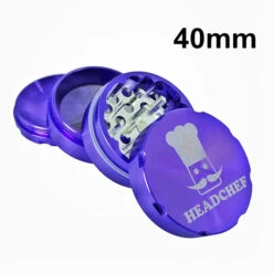 Headchef Grinder 40mm 4Pieces Purple