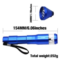 HORNET Electric USB AUTOMATIC Herb Grinder Pen Blue -Glass Smoke Store Hornet Rechargeable electronical grinder detail blue2