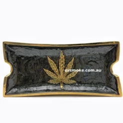Agung Brass Leaf Rectangle Ashtray Small