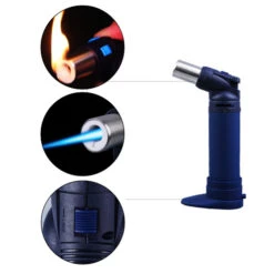 Zengaz ZT68 Dual Flame Burner Jet Lighter Blue 11 Zengaz ZT68 Dual Flame Burner Jet Lighter Blue -Glass Smoke Store Lig130 Zengaze ZT68 dual flame burner jet lighter blue detail1