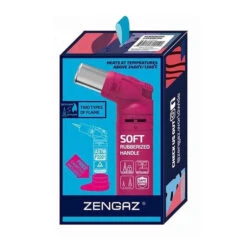Zengaz ZT68 Dual Flame Burner Jet Lighter Pink -Glass Smoke Store Lig130 Zengaze ZT68 dual flame burner jet lighter pink box 1
