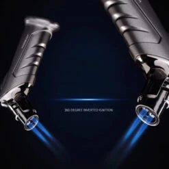 JOBON Lig137 Double Flame Standing Gift Jet Lighter Gun Grey 8 JOBON Lig137 Double Flame Standing Gift Jet Lighter Gun Grey -Glass Smoke Store Lig137 jobon double flame standing jet lighter 360 1