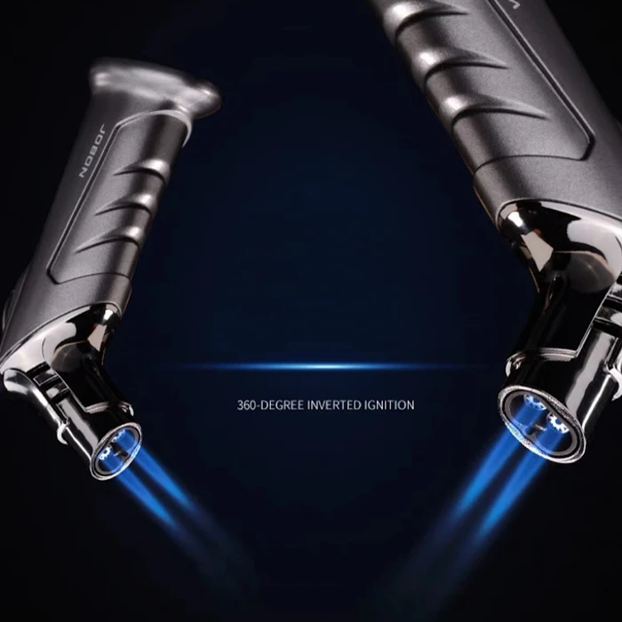 JOBON Lig137 Double Flame Standing Gift Jet Lighter Blue 5 JOBON Lig137 Double Flame Standing Gift Jet Lighter Blue - Image 3