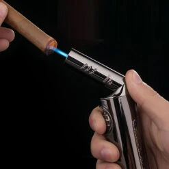 Jobon Adjustable Nozzle Angle Desktop Jet Lighter Blue -Glass Smoke Store RLIG69 Jobon adjustable nozzle angle desktop premium jet lighter dark silver3 1