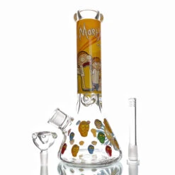 Front Page -Glass Smoke Store SA359 stone age 9mm thick beaker full glass bong rick and morty2