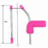 New Generation Silicone Stainless Steel Beer Bong Pink -Glass Smoke Store SBB Slicone Beer Bong pink