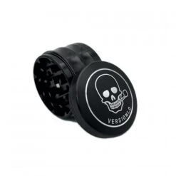 VERSIONI.O Aluminium Alloy Herb Grinder Skull 4 Layers 63mm Black
