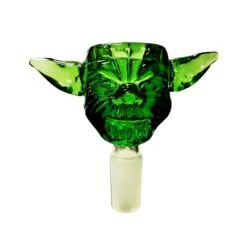 Stone Age Yoda Glass Cone Piece Green 14mm