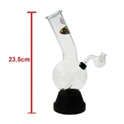 Medium Glass Bent Bubble Water Pipe With Glass Pipe 24cm G107P