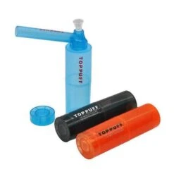 Top Puff Water Pipe Screw On Bottle Converter With Bottle -Glass Smoke Store Top puff 3colors