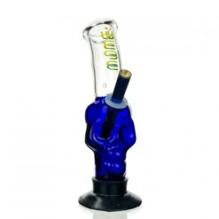WEGE Skull Gripper Glass Bong Blue 28cm