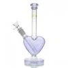 Purple Love Heart WEGE Full Glass Bong 24cm