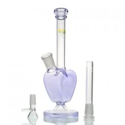 Purple Love Heart WEGE Full Glass Bong 24cm 5 Purple Love Heart WEGE Full Glass Bong 24cm -Glass Smoke Store WG124PP 2