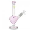 Pink Love Heart WEGE Full Glass Bong 21cm -Glass Smoke Store WG125pk