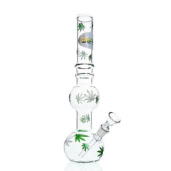 WEGE Weed Double Bubble Full Glass Bong 27cm