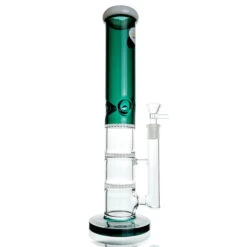 WEGE 3Layer Percolator Ice Catcher Vertical Full Glass Bong Green 35cm