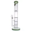 WEGE 3Layer Percolator Ice Catcher Tall Stright Full Glass Bong 38cm -Glass Smoke Store WG38B52 3layer percolator ice catcher tall straight full glass bong