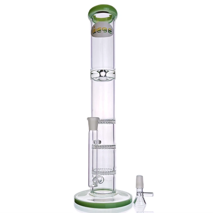 WEGE 3Layer Percolator Ice Catcher Tall Stright Full Glass Bong 38cm 4 WEGE 3Layer Percolator Ice Catcher Tall Stright Full Glass Bong 38cm - Image 2
