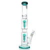 WEGE Double Mushroom Percolator Ice Catcher Straight Bong 43cm
