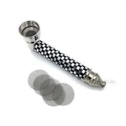 Chrome Coated Zinc Alloy Dry Pipe Black With 5 Mesh Screens