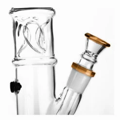 Agung Ice Slider Full Glass Bong Amber 33cm -Glass Smoke Store a7104 ice slider glass bong 34cm amber4