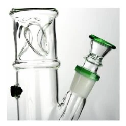 Agung Ice Slider Full Glass Bong Green 33cm -Glass Smoke Store a7104 ice slider glass bong 34cm green4